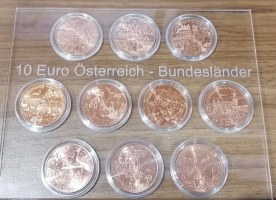Acryl - Aufsteller für 10 x 10Euro Österreich Bundesländer