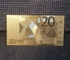 20 Euro Schein  24K vergoldet