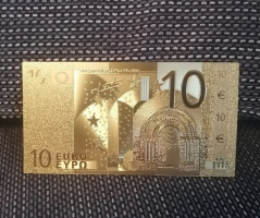 10 Euro Schein  24K vergoldet