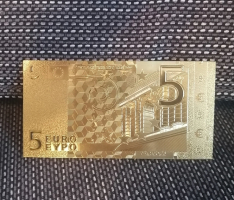 5 Euro Schein  24K vergoldet