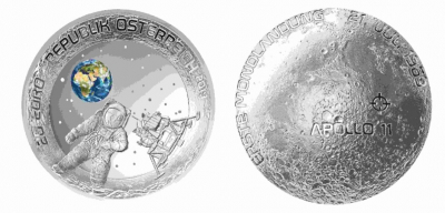 20 Euro Silber Österreich 2019 PP - Mondlandung