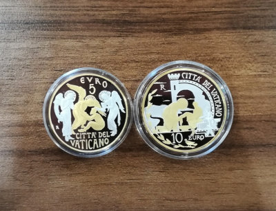 5 + 10 Euro Silber + Gold PP - VATIKAN 2019 -