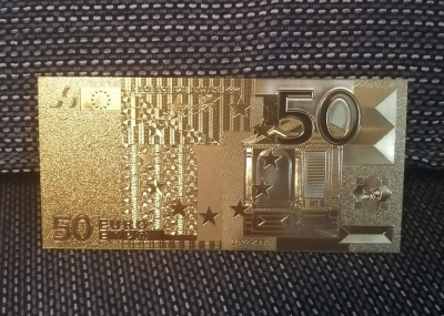 50 Euro Schein  24K vergoldet