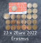Preview: 23 x 2Euro 2022 - Erasmus (Komplettes SET)