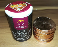 10 x 10 Euro Kupfer Österreich in Tube