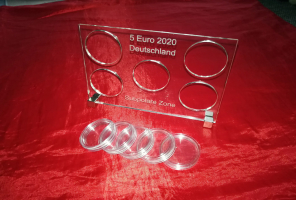Acryl - Aufsteller für 5x5Euro BRD 2020 Subpolare Zone
