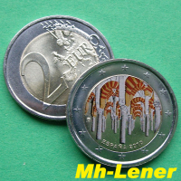2 Euro SPANIEN - 2010  COLORIERT