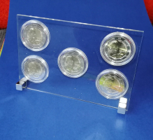 Acryl - Aufsteller für 5x 2Euro BRD