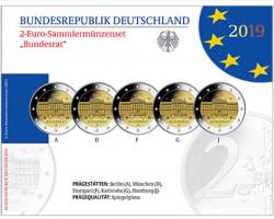 5 x 2Euro DEUTSCHLAND - 2019 PP