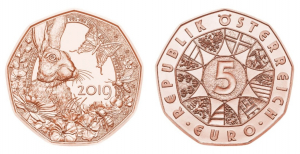 5 Euro Kupfer Österreich 2019