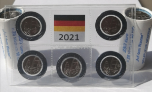 5 x 10 Euro Deutschland 2021 Auf dem Wasser