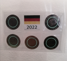 5 x 10 Euro Deutschland 2022 Pflege