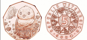 5 Euro Kupfer Österreich 2021