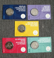 5 x 2Euro FRANKREICH - 2021 Olympia 24 CC