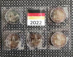 5 x 2Euro DEUTSCHLAND - 2022 im Blister