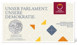5 Euro Silber Österreich 2022 Hgh - Demokratie