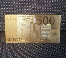 500 Euro Schein  24K vergoldet