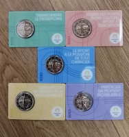 5 x 2Euro FRANKREICH - 2023 Olympia 2024 CC