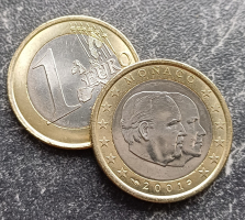 1 Euro Kursmünze Monaco 2001