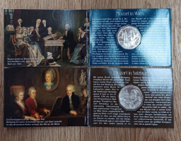 2x5 Euro ÖSTERREICH - 2006 Mozart im Mini-Blister