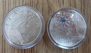 20 Euro Silber Österreich 2023 PP - Schneeflocke