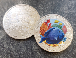 3Euro Österreich 2024 Blauer Doktorfisch