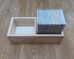 Preview: Holz Aufbewahrungsbox für 40 x 2Euro Malta