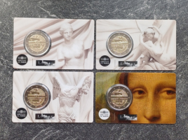 4 x 2 Euro FRANKREICH - 2025  Louvre