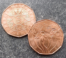 5 Euro Kupfer Österreich 2025 - Narzissen