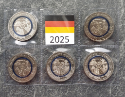 5 x 10 Euro Deutschland 2025 Technisches Hilfswerk