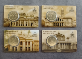 4 x 50Cent VATIKAN - 2025 in Coincard