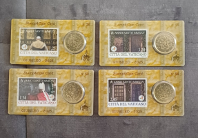 4 x 50Cent VATIKAN - 2025 Stamp + Coincard