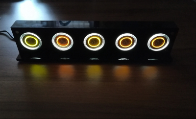 Acryl - Leuchtbox mit LED für 5x5Euro BRD