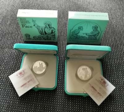 5 + 10 Euro Silber PP - VATIKAN 2013