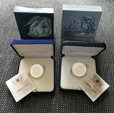 5 + 10 Euro Silber PP - VATIKAN 2014