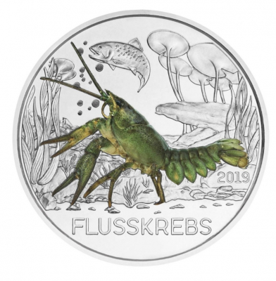 3Euro Österreich 2019 Flusskrebs Hgh