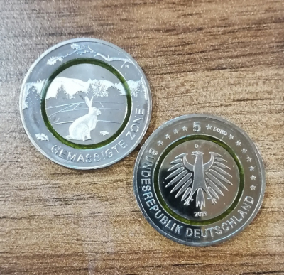 5 Euro Deutschland 2019 Gemäßigte Zone - D