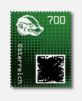 Crypto Stamp Briefmarke Österreich 2020 - Honigdachs
