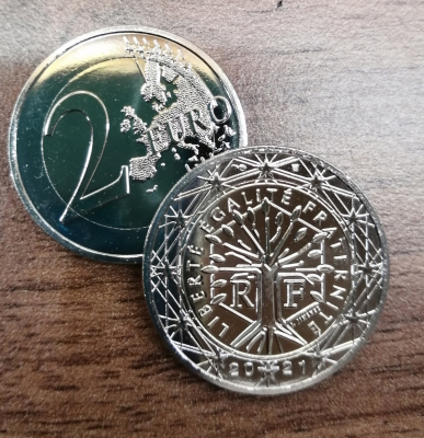 2Euro Kursmünze - FRANKREICH 2021