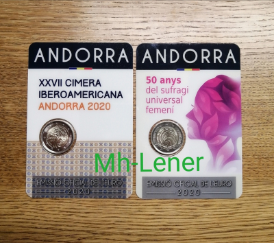 2 x 2 Euro ANDORRA - 2020