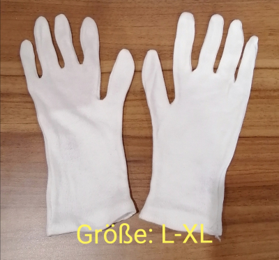 Baumwoll Münzhandschuhe L-XL