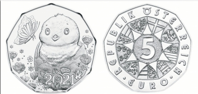 5 Euro Silber Österreich 2021 Hgh