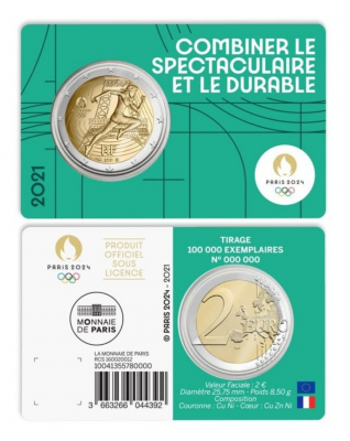 2Euro FRANKREICH - 2021 Olympia 24 CC grün