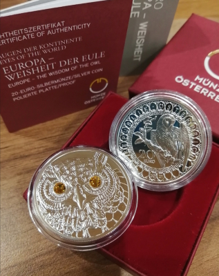 20 Euro Silber Österreich 2021 PP - Eule