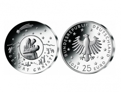 25 Euro Deutschland 2021 - Christi Geburt PP