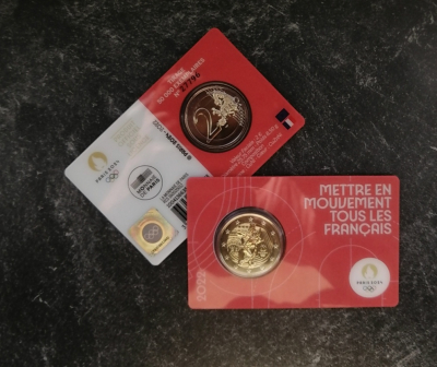 2Euro FRANKREICH - 2022 Olympia 2024 CC - rot