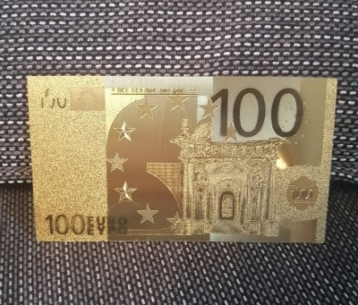 100 Euro Schein  24K vergoldet