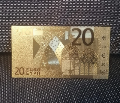 20 Euro Schein  24K vergoldet