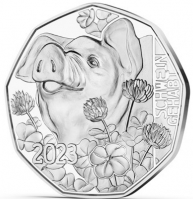 5 Euro Silber Österreich 2023 Hgh - Neujahrsmünze
