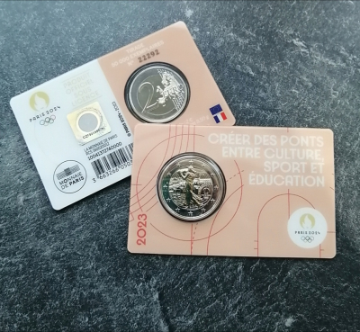 2Euro FRANKREICH - 2023 Olympia 2024 CC - rot